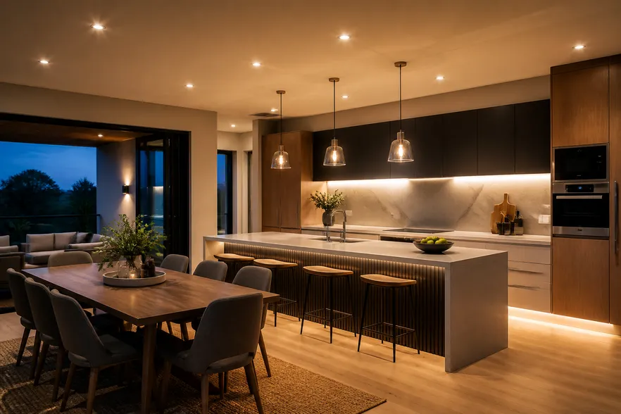 LED lighting and power solutions in a home interior