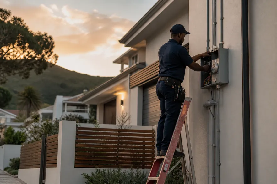 Residential electrical work in a Cape Town home